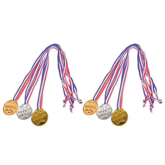 6 Pcs Sports Medal Decorative Award Medals Child Makeup Costume Props