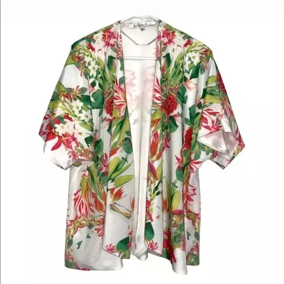 Lovers + Friends Lovebirds Floral Print Kimono Extra Small