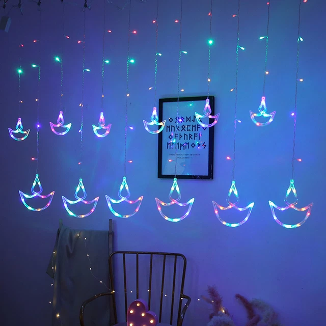 Led Lamp Warmly Light Simple Operation Christmas Festival Curtain Fairy Light Pc
