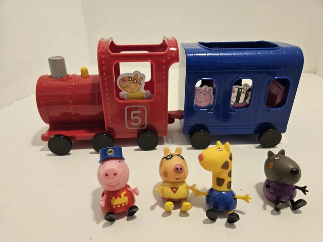 Treno Giocattolo Peppa Pig Della Signorina Coniglio Con Action Figure – Per Bambini 3+ Anni, Ruote Girevoli E Vagoni Separabili - 3