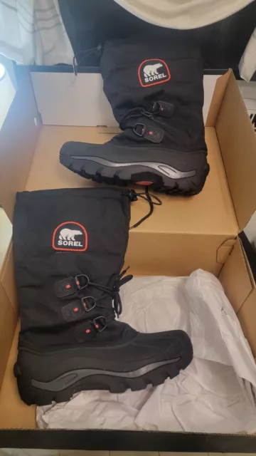 SOREL MENS BLIZZARD XT Snow Boot Black Size 9 Insulated Waterproof