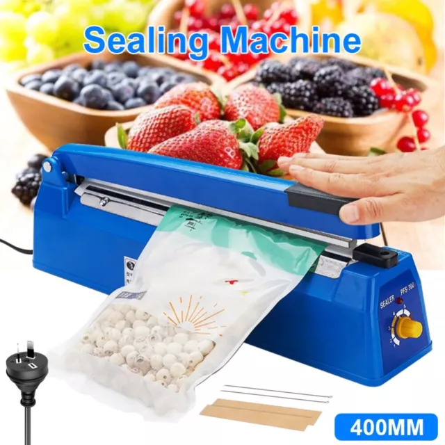 200/300/400mm Electric Impulse Heat Sealer Sealing Machine Plastic Poly Bag Film 2