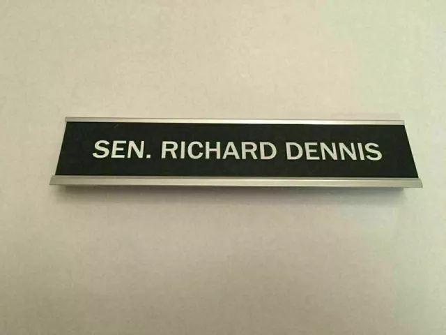 KT) Homeland TV Show Showtime Season 7 Screen Used Senator Dennis Nameplate