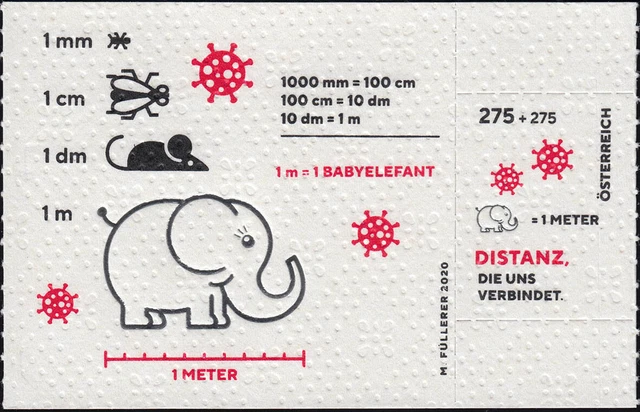Österreich Corona-Block Klopapier, selbstklebend, ** postfrisch