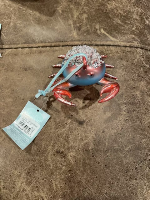 Blown Glass Crab Ornament