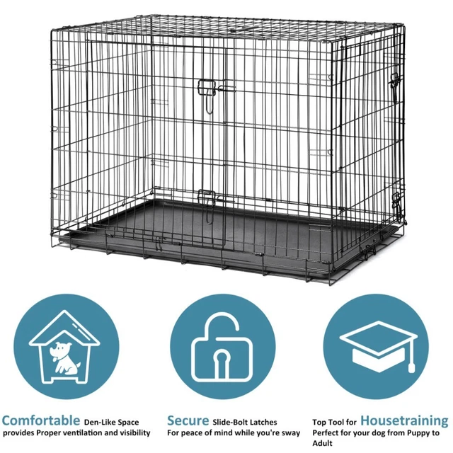 30" Dog Cage Puppy Pet Crate Carrier Medium Metal UK.
