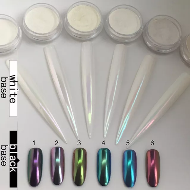 ANGEL AURORA POWDER 6 Colours Unicorn Nail Chrome Mirror Nails Effect Chameleon 2