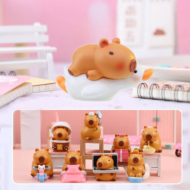 17 Stück Mini Capybara Figuren - Harz Dekoration Für Garten & Deko