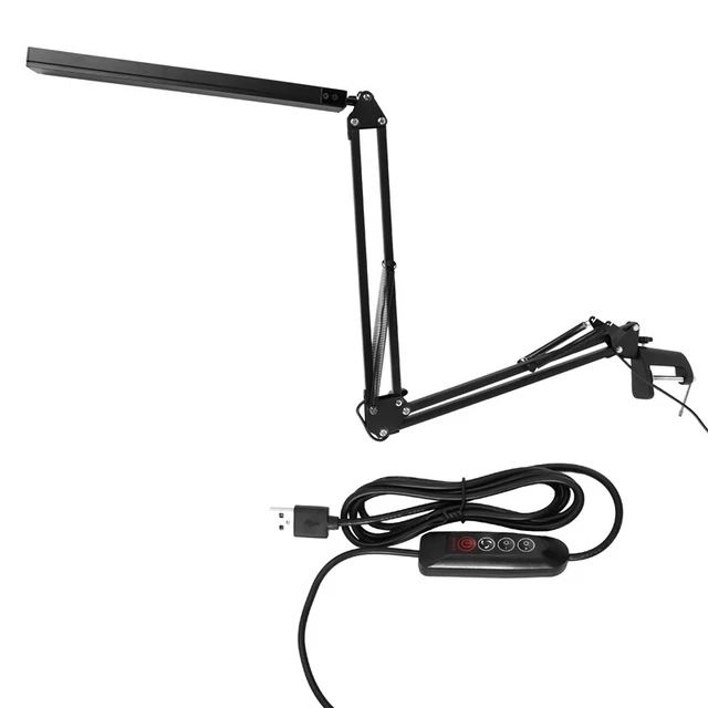 Desk Lamp with Clamp,LED Swing Arm Table , Light Blocking Dimmable Architec C1Z1