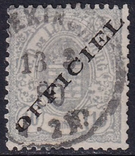 LUXEMBOURG 1875-80 Official 10c Blue-Grey SG O93b Used (CV £190)