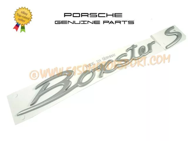 Porsche Emblem in Satin Finish 98755903700 Boxster S 2005-2012 Rear Lid GENUINE