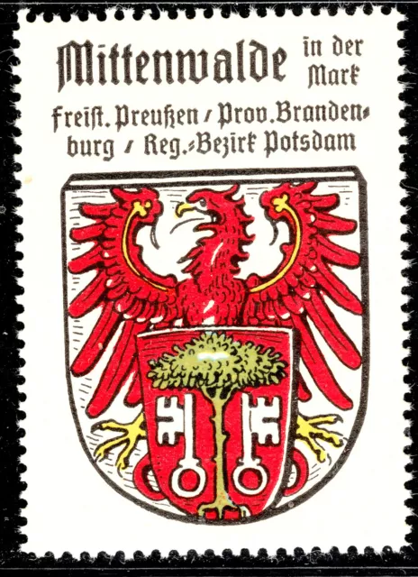 70) Kaffee Hag 1925 Mittenwalde i d Mark Brandenburg Potsdam Reklamemarke Wappen