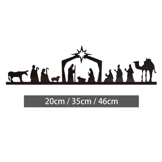 Ensemble de figurines de la Nativité de la décoration murale de la scène de