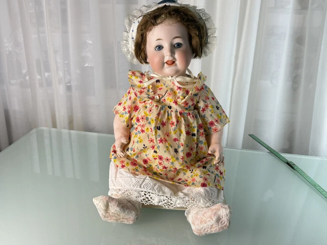 Tête De Poupée Ancienne En Biscuit Porcelaine - Ed Tasson - Vintage Collection