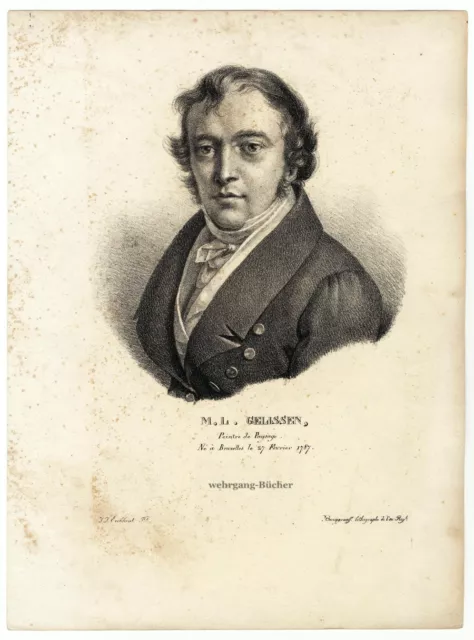 Burggraaff, Porträt des M. L. Gelissen, Lithographie nach J. J. Eeckhout um 1830