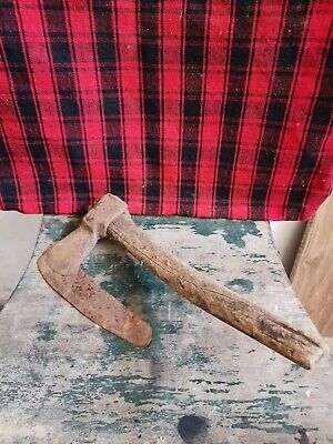xxl primitive old wooden carved ax axe left hand 18th original
