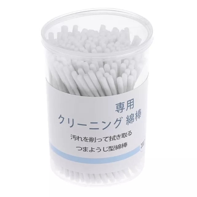 200pcs/Box Double Head Cotton Swab Nose Ears Cleaning Disposable Buds Tool