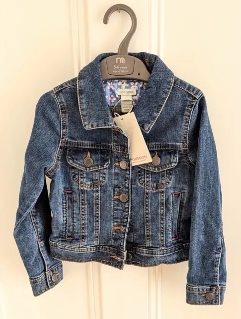 Monsoon Girls Denim Jacket ~ Age 5-6 years ~ New with Tags! 💗💗💗