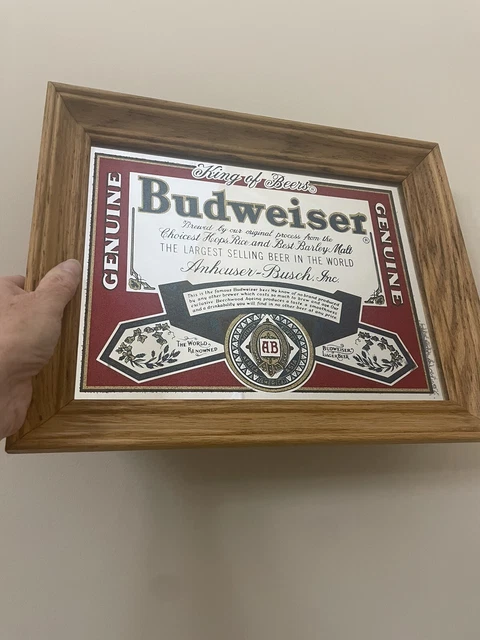 Antique Anheuser Busch Budweiser Mirror Frame
