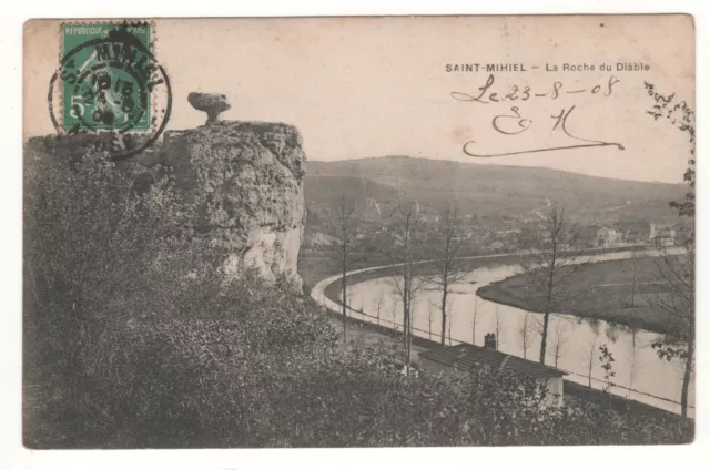 Cpa 55 - Saint-Mihiel: The Devil's Rock (Meuse) Written 23-08-1908