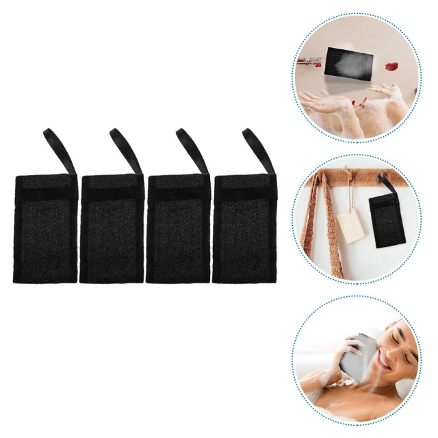 4Pcs Nettoyage Moussant Sac Exfoliant Mesh Bar Sachets De