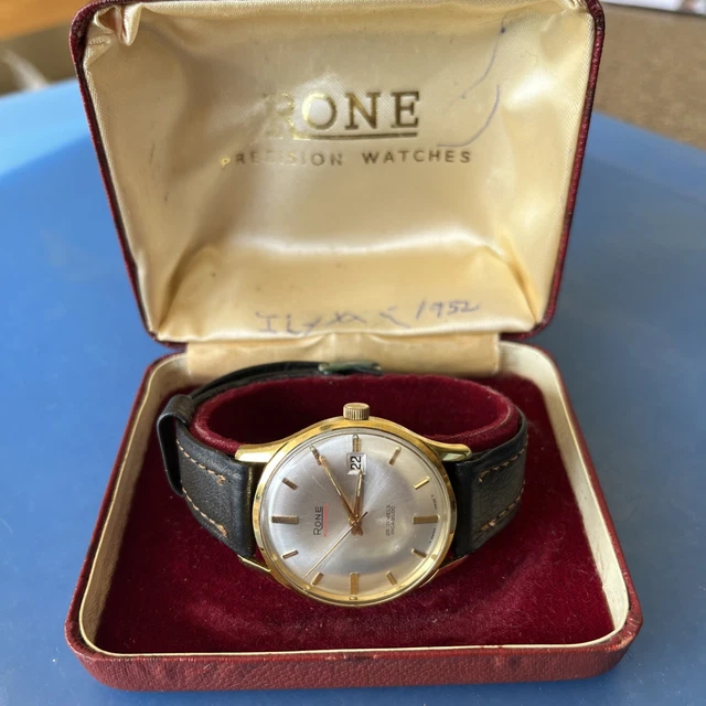VINTAGE 1950’S RONE Automatic Men’s Watch Swiss Made 25J Working Order ...