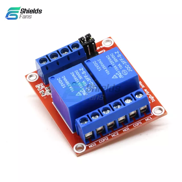 2-Channel 12V Relay Module Optocoupler High and Low Level Trigger for Arduino 3