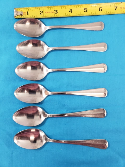 6 Rogers Jefferson Manor 6" Teaspoons Korea Stainless Flatware
