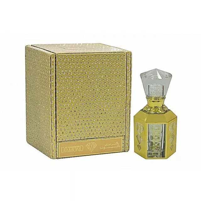 Diamond Attar Perfume Oil by Al Haramain 12ml Unisex-Musk, Saffron, Rose, Floral