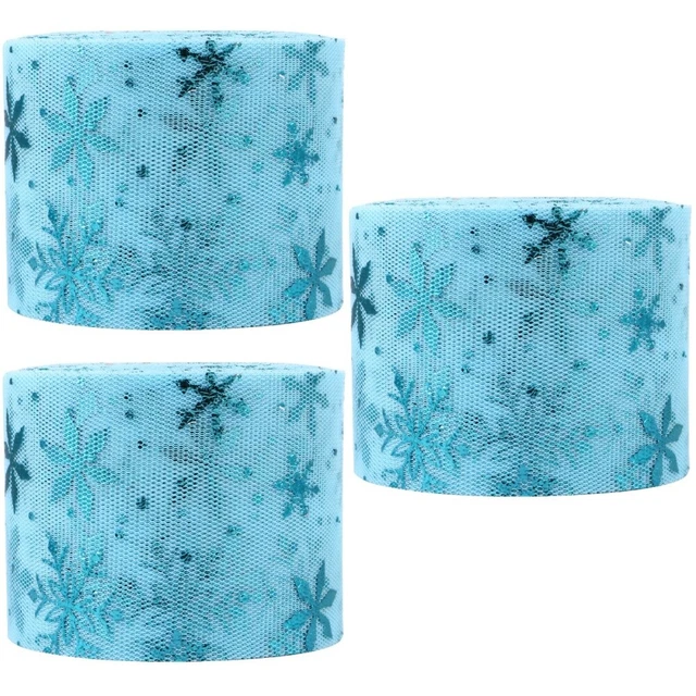 3 Sets Weihnachten Tüll Rolle Tüll Stoff Rollen Tüll Stoff