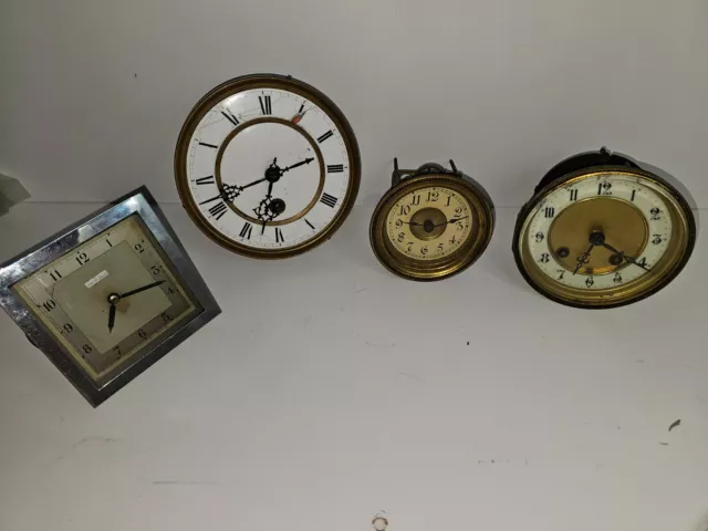Job Lot Of Antique Mantle Clock Faces & Brass Movements For Spares & Repair Job Lot Of Antique Mantle Clock Faces & Brass Movements For Spares & Repair