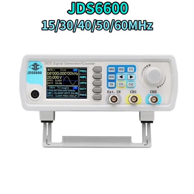 JDS6600 0-60MHz DDS Signal Generator Counter 2-CH Waveform Function Generator