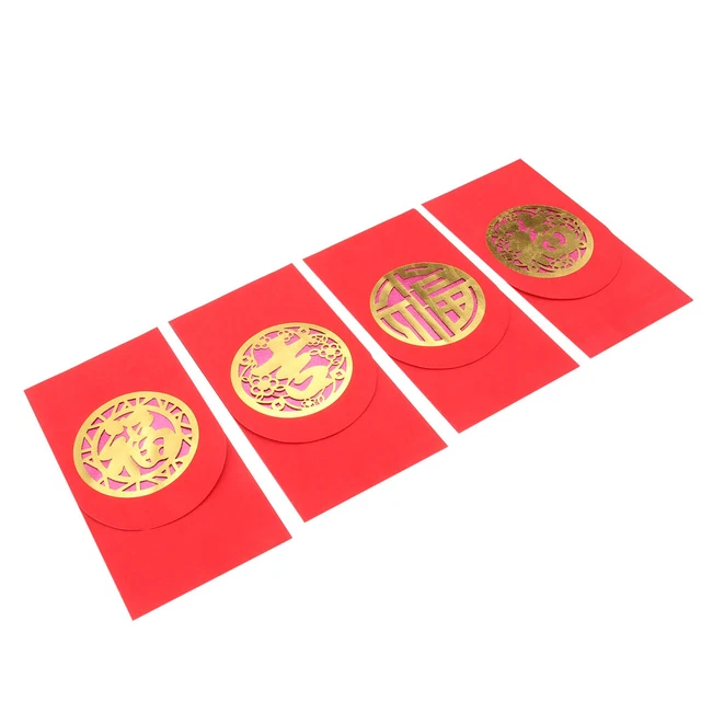 4 piezas 2021 sobre rojo papel cobre regalos para niños colorido
