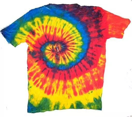 PETITE RAINBOW TYE DYED TEE SHIRT unisex SIZE MED hippie tie dye NEW SWIRL PET02