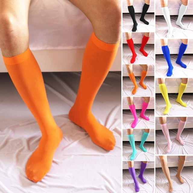 Mâle Chaussettes SPORTS Hauteur Genou Élastique Sexy Foot Souple sans Couture