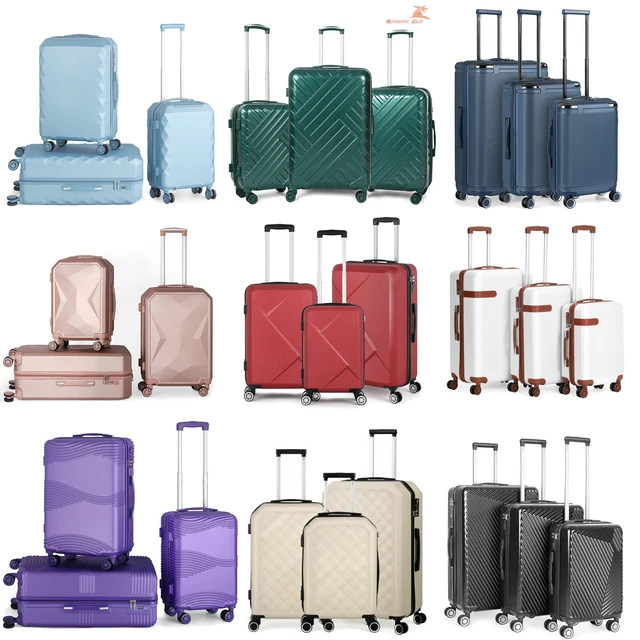 Travel Luggages 3 Piece Set Hardside SuitcaseTrolley w/TSA Lock & Spinner Wheels