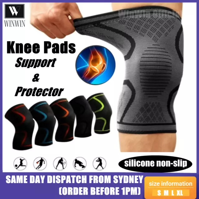 Knee Pads Brace Support Sleeve Arthritis Pain Sports Gym Protector Running Work