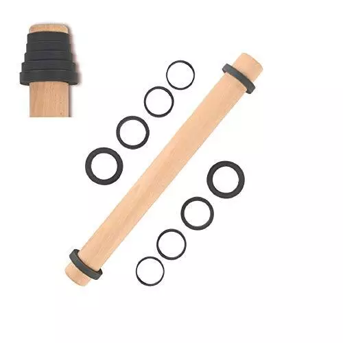 Adjustable Wood Rolling Pin With Thickness Rings For Baking non Stick Wooden Dou