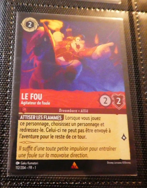 LORCANA CHAPITRE 1 Disney France Card Game Carte 112/204 FR Francais