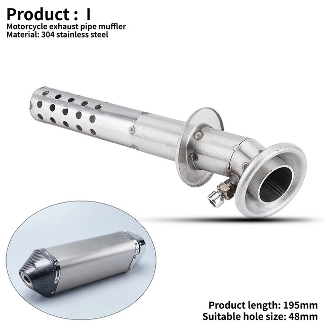 Silenziatore Universale Per Moto - DB Killer 48, Angolato, Per Tubi Di Scarico - Foto 7