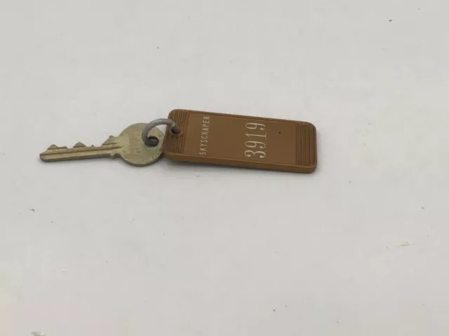 Hotel Sahara & Casino Motel Room Key Fob with Key Las Vegas Nevada #3910