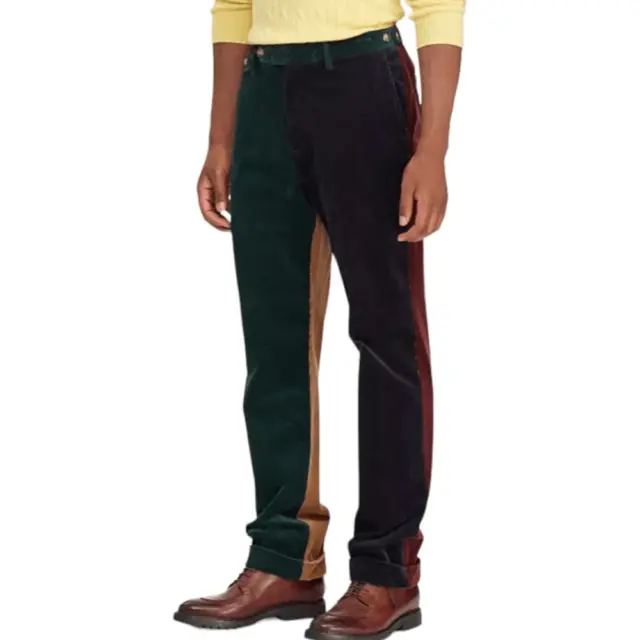 POLO Ralph Lauren Corduroy Color Block Classic Fit Pants 38x32 NWT