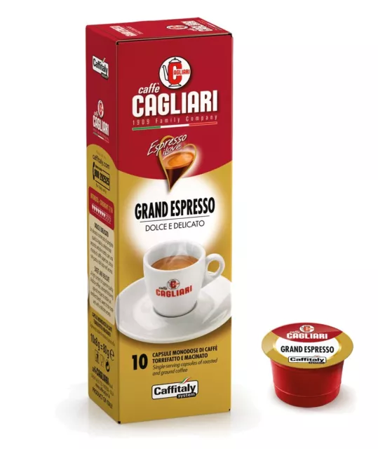 100 Capsules Café CAFFITALY Cagliari Grand Espresso -capsule Originales