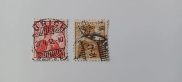 Briefmarken Schweiz 1907  Stehende Helvetia Freimarke gestempelt Zürich 27.11.12