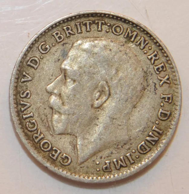 1921 Three Pence Great Britain Silver