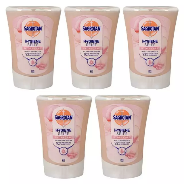 5x Sagrotan Flüssige Handseife No-Touch Nachfüller Cashmere & Rose (5x250ml)