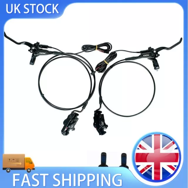 1 Pair Hydraulic Disc Brake Set Road/ E-Bike Front & Rear IS/PM Brake UK STOCK