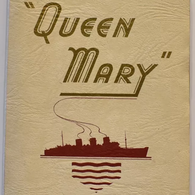 1953 RMS Queen Mary First Class Deck Plan Cunard Lines Cruise Ship Ocean Liner