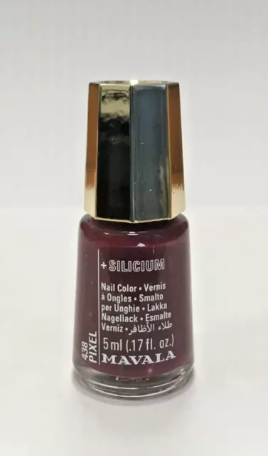 MAVALA 5 ml Mini Nagellack + Silicium Pixel 438 Dunkles Violett 11-Free Rezeptur