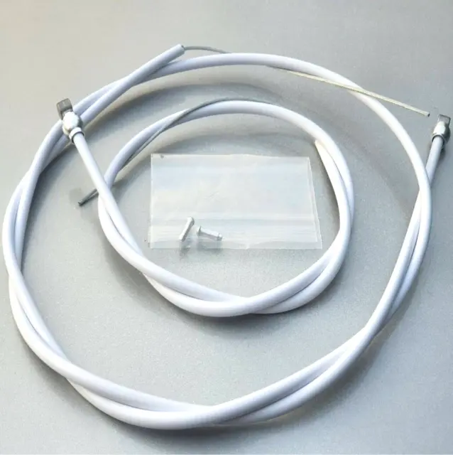 Raleigh Burner Dia Compe Style BMX Brake Cables. Pair. White.